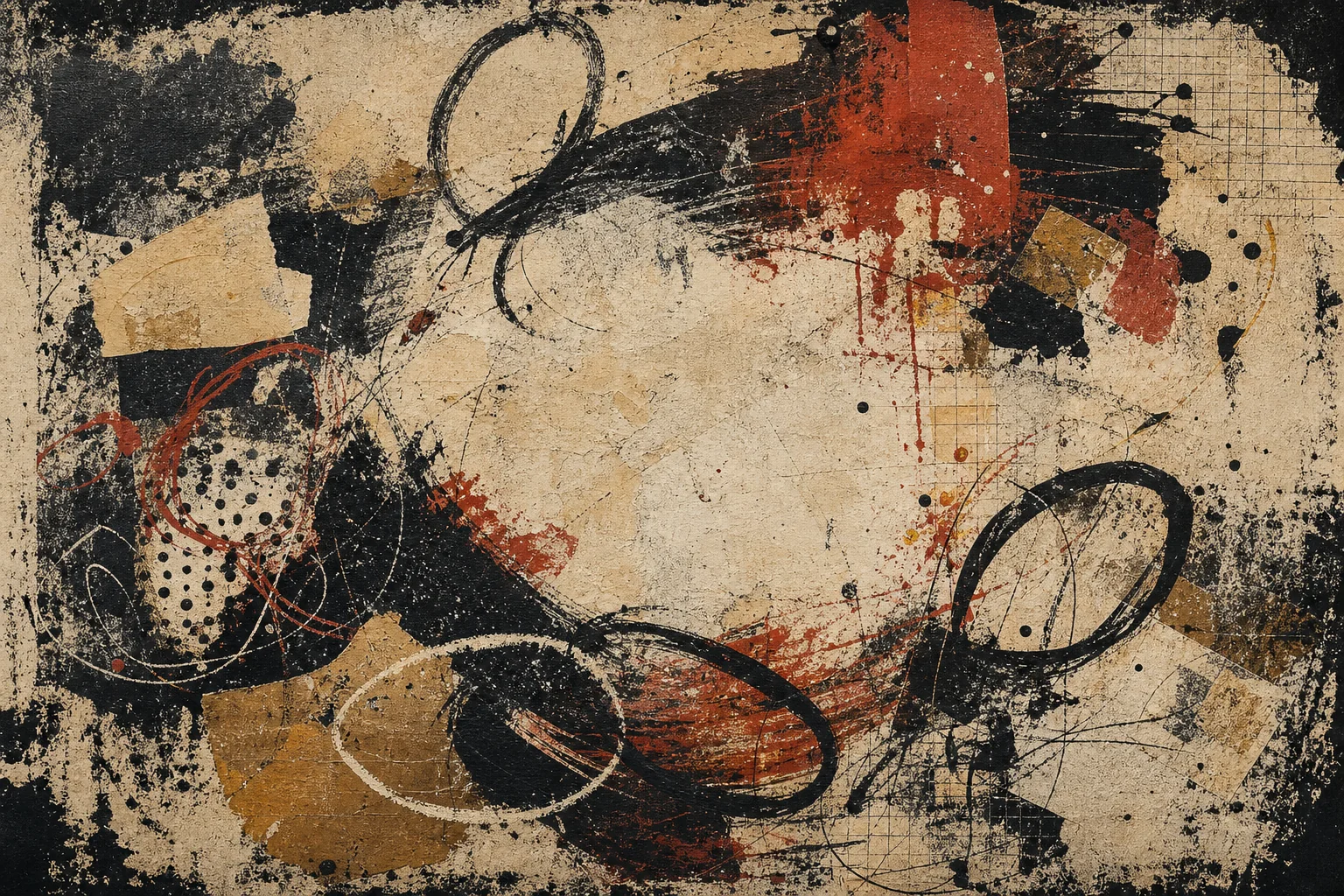 Abstract graffiti composition for the section “We were here”