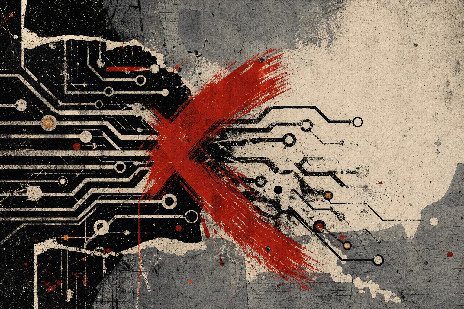 Abstract graffiti composition for the section “The switch before the device”